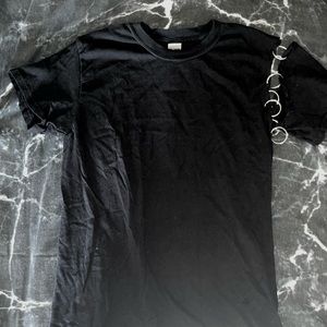 Black T-shirt with Punk Sleeve